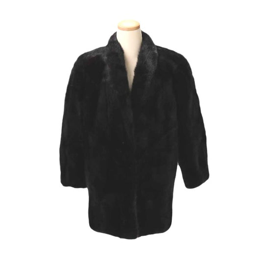 Mink Other outerwear
 Fur coat, half coat, ELEGAMCE L fur, black [SS]
 【second hand】 