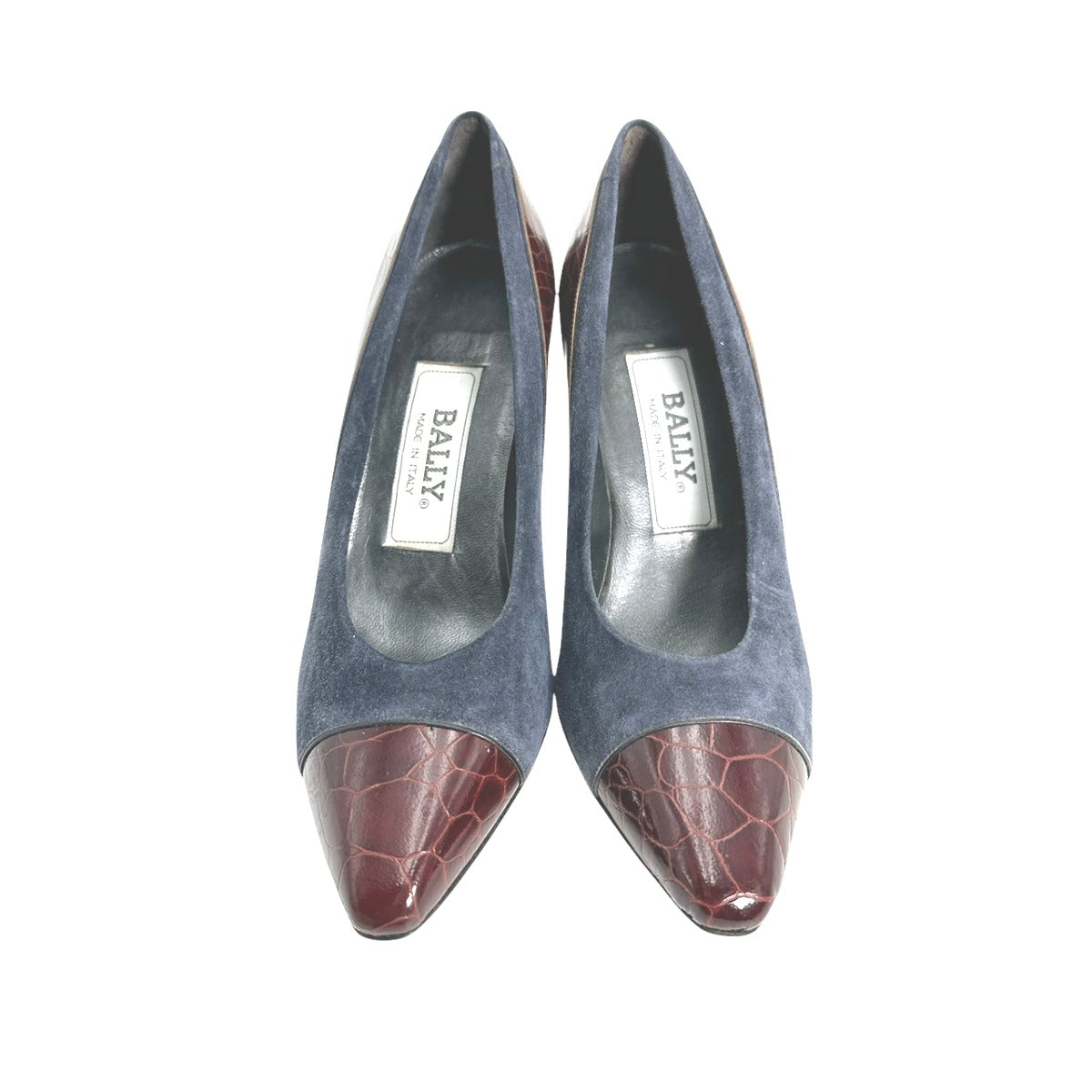 バリー BALLY パンプス
 パンプス クロコ柄 Mサイズ 5 1/2 ワインレッド 【SS】
 【中古】