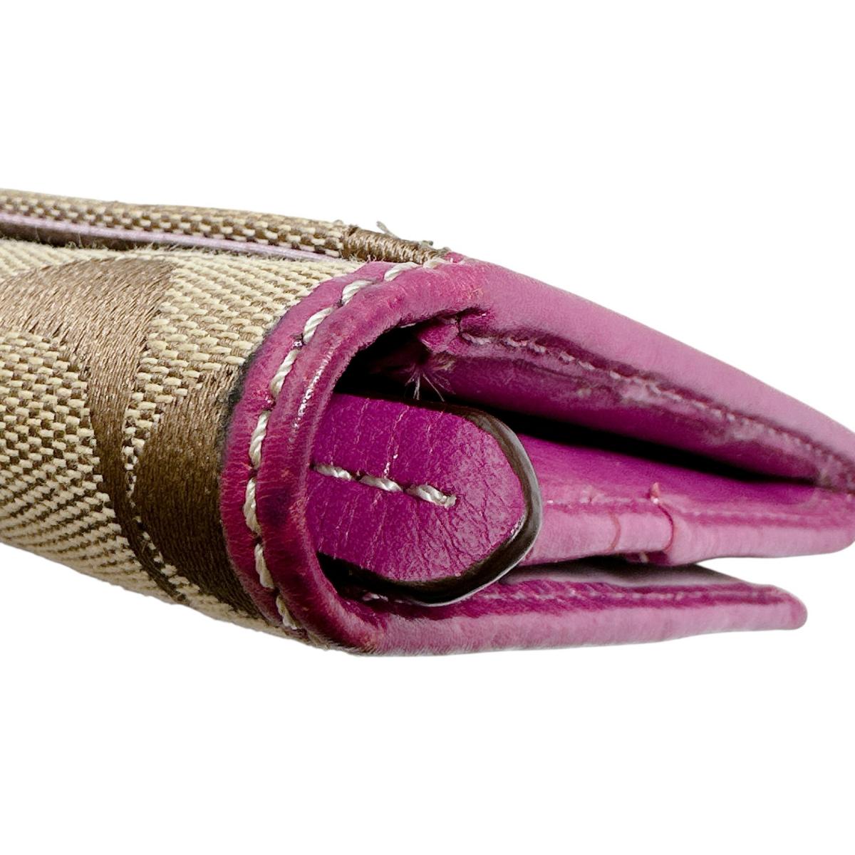 コーチ COACH 長財布
 長財布 シグネチャー キャンバス 43412 ブラウン×パープル 【SS】
 【中古】