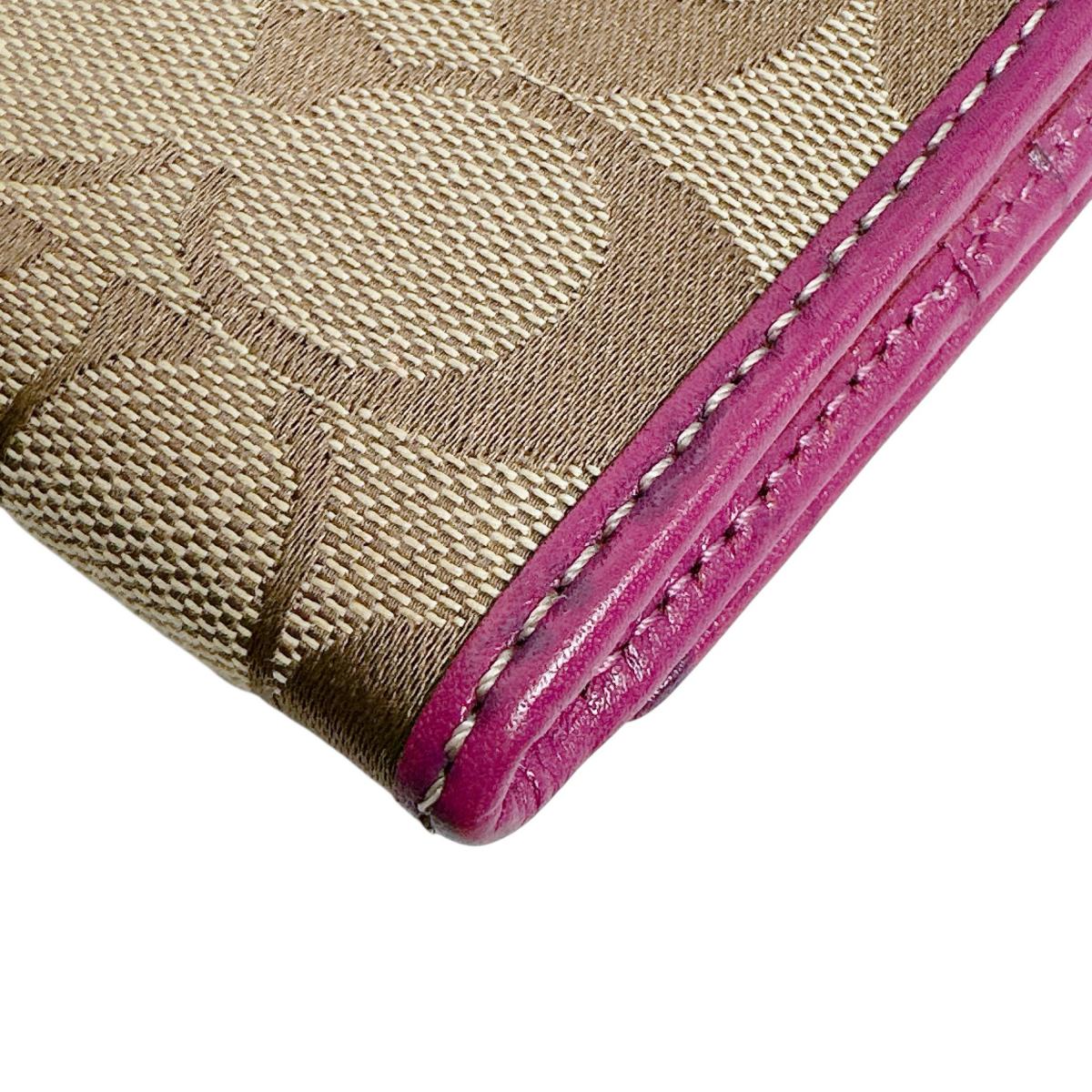 コーチ COACH 長財布
 長財布 シグネチャー キャンバス 43412 ブラウン×パープル 【SS】
 【中古】