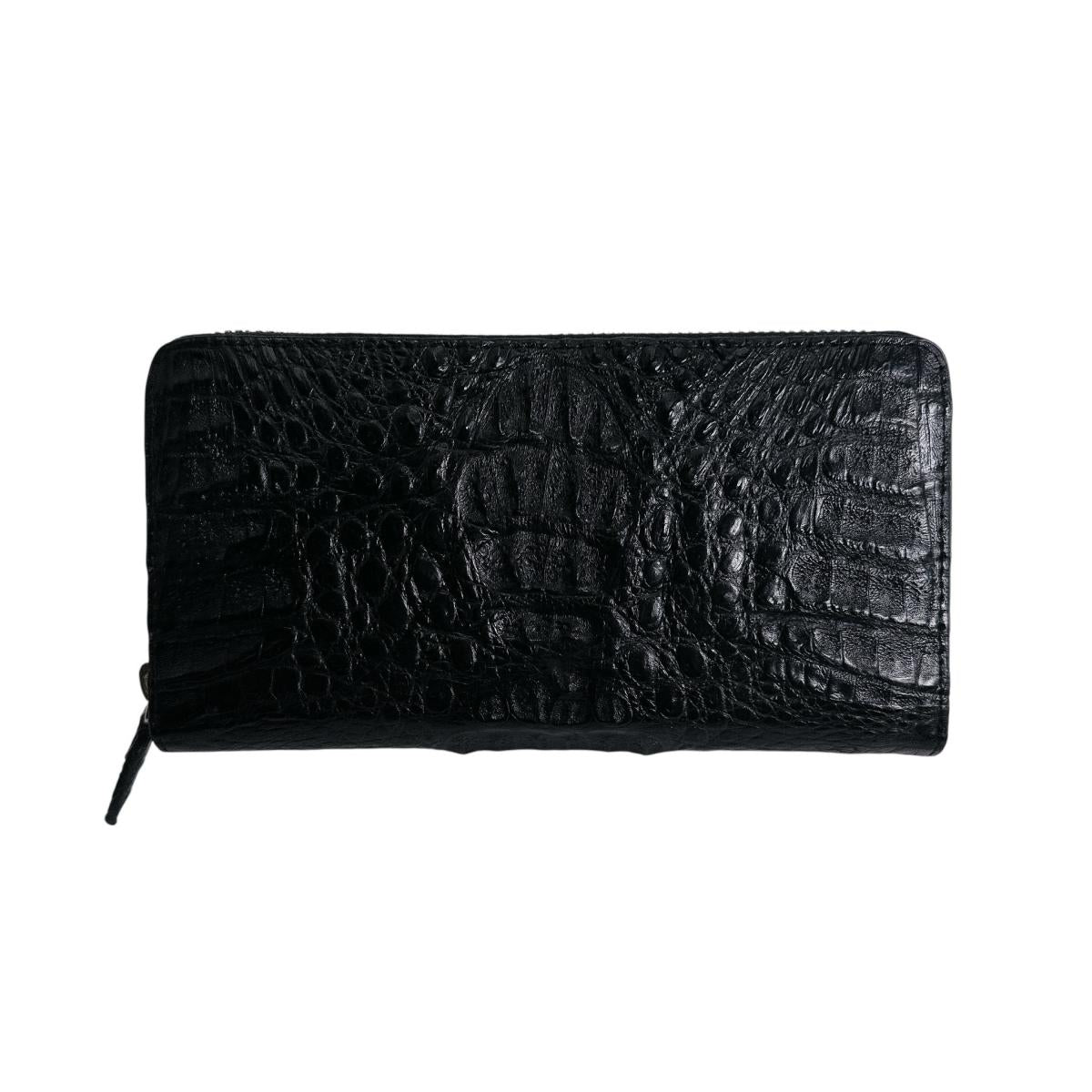 カイマン CAIMAN 長財布
 長財布 ラウンドファスナー カイマン ブラック 【H】