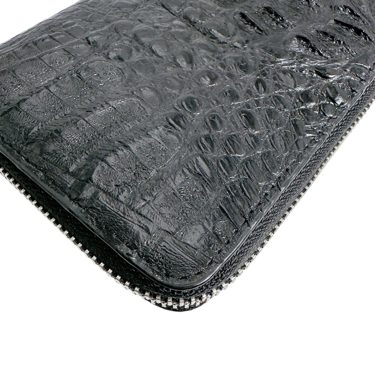 カイマン CAIMAN 長財布
 長財布 ラウンドファスナー カイマン ブラック 【H】