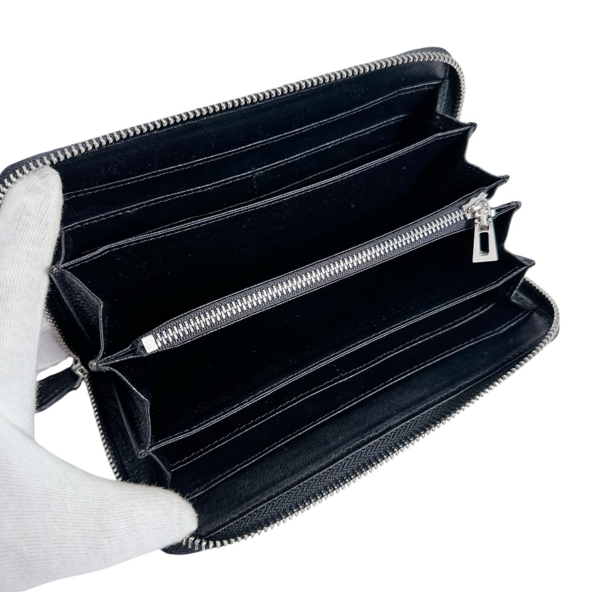 カイマン CAIMAN 長財布
 長財布 ラウンドファスナー カイマン ブラック 【H】