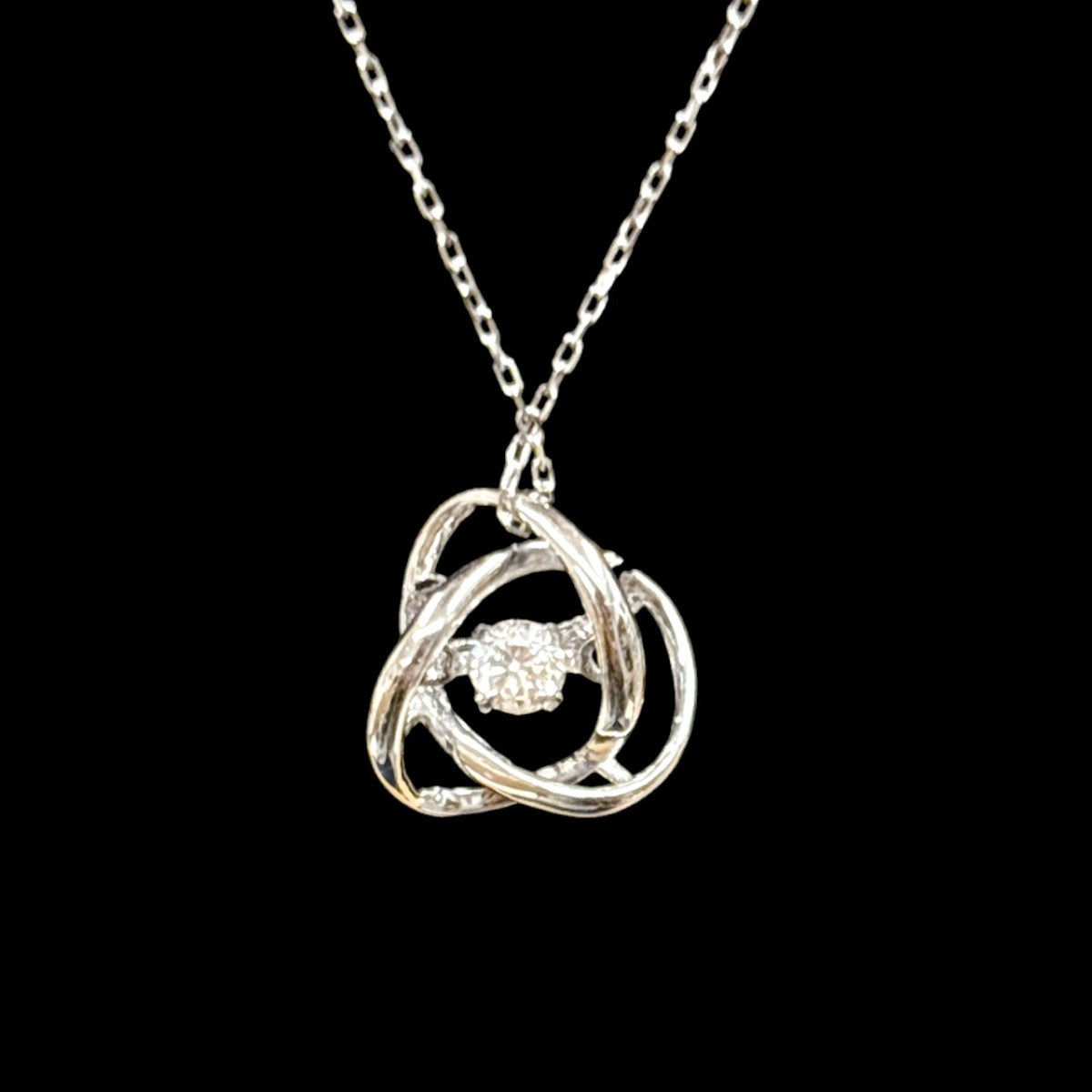 ネックレス
 ネックレス 一粒ダイヤ 揺れるダイヤ K18 K18ホワイトゴールド シルバー 【SS】
 【中古】