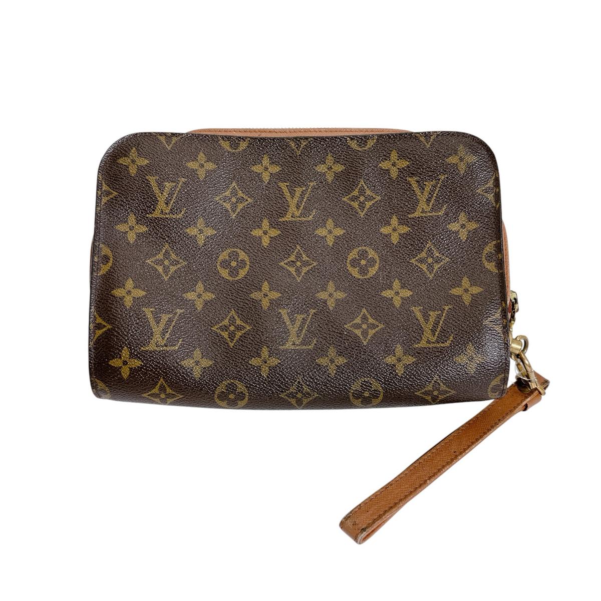 ルイヴィトン LOUIS VUITTON セカンドバッグ
 クラッチバッグ モノグラム ファスナー モノグラムキャンバス M51790 ブラウン LV
 【SS】
 【中古】