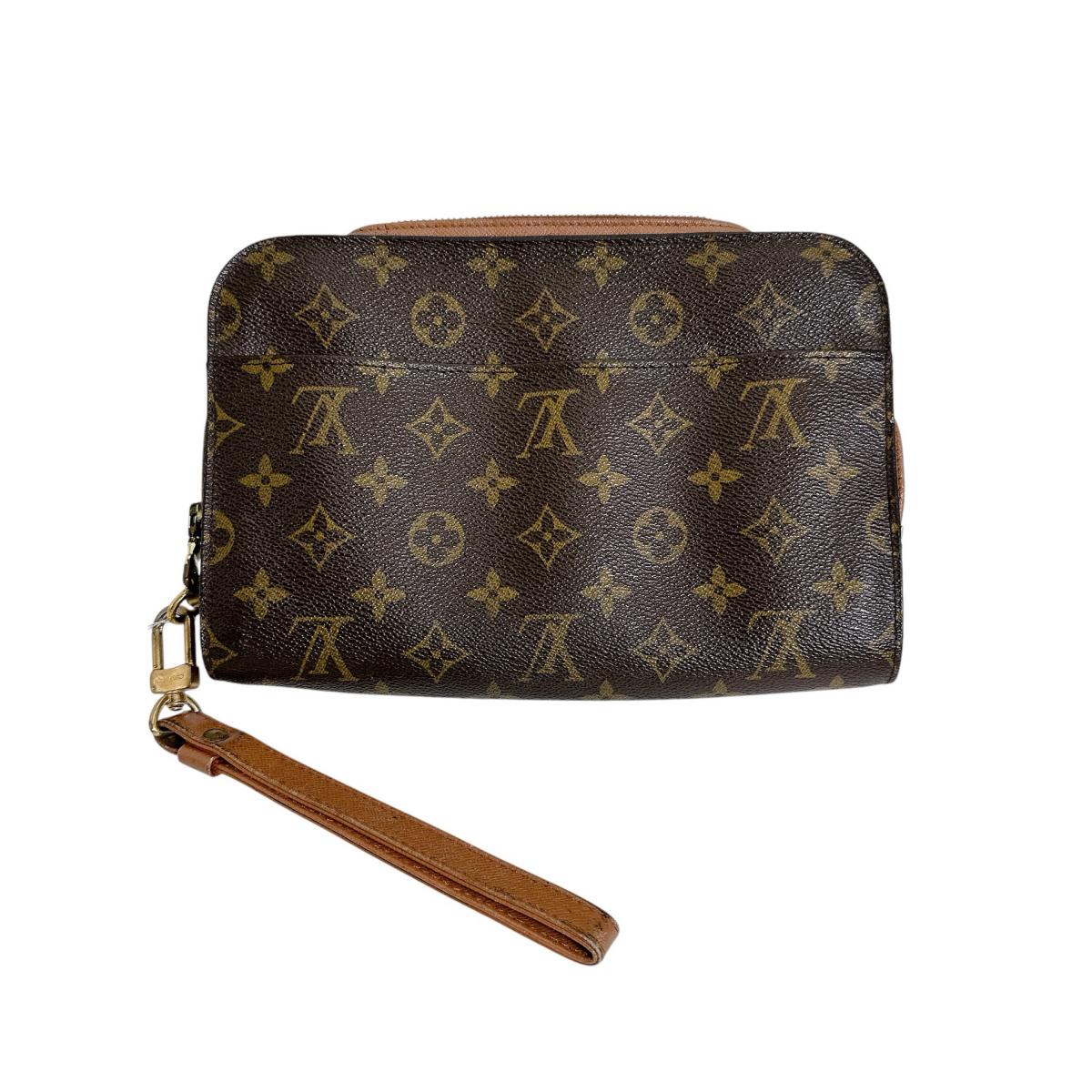 ルイヴィトン LOUIS VUITTON セカンドバッグ
 クラッチバッグ モノグラム ファスナー モノグラムキャンバス M51790 ブラウン LV
 【SS】
 【中古】