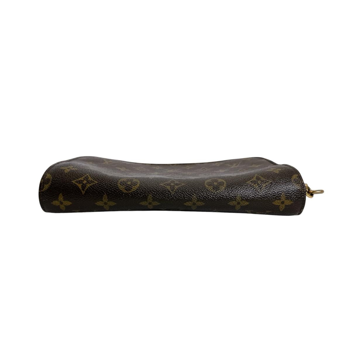 ルイヴィトン LOUIS VUITTON セカンドバッグ
 クラッチバッグ モノグラム ファスナー モノグラムキャンバス M51790 ブラウン LV
 【SS】
 【中古】