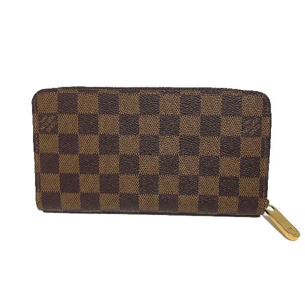 ルイヴィトン LOUIS VUITTON 長財布
 ラウンドファスナー ダミエ ジッピーウォレット ダミエキャンバス N41661 ブラウン LV
 【SS】
 【中古】