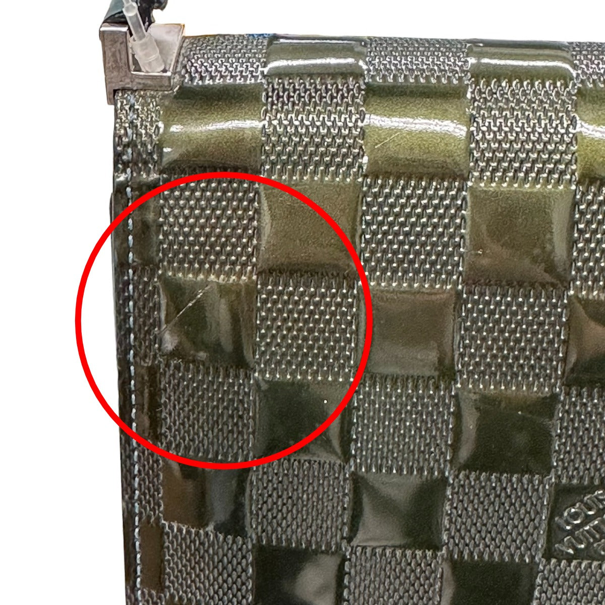 ルイヴィトン LOUIS VUITTON ショルダーバッグ
 クラブ ハンドバッグ ダミエ・ヴェルニ ペトロールブルー M92128 グリーン LV
 【SS】
 【中古】