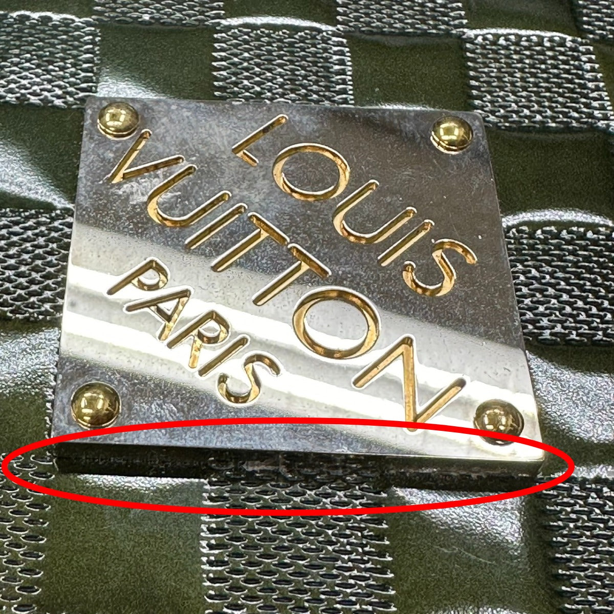 ルイヴィトン LOUIS VUITTON ショルダーバッグ
 クラブ ハンドバッグ ダミエ・ヴェルニ ペトロールブルー M92128 グリーン LV
 【SS】
 【中古】