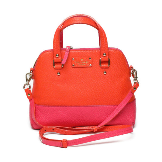 ケイトスペード Kate Spade ハンドバッグ
 斜めがけ 2WAY ピンク×オレンジ 【SS】
 【中古】