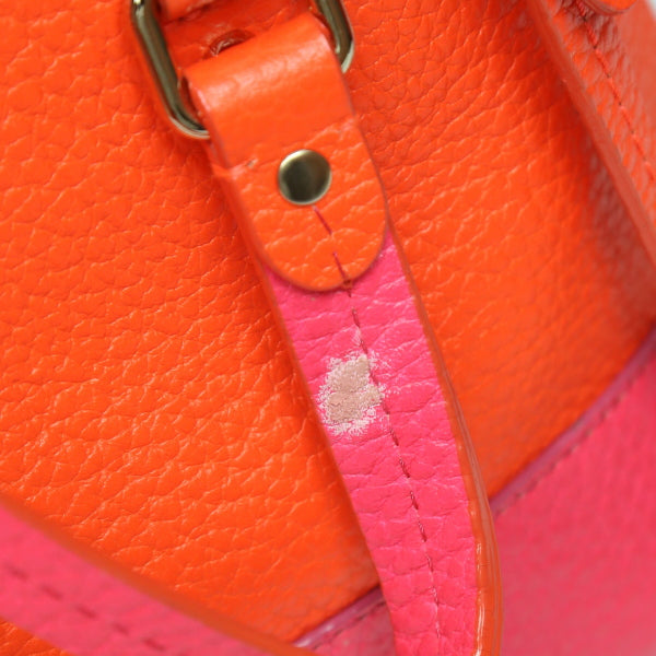 ケイトスペード Kate Spade ハンドバッグ
 斜めがけ 2WAY ピンク×オレンジ 【SS】
 【中古】