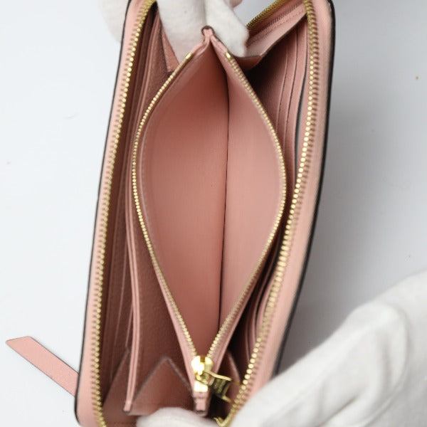ルイヴィトン LOUIS VUITTON 長財布
 ジッピー・ウォレット アンプラント ラウンドファスナー モノグラムアンプラント M64090 ローズプードル LV
 【SS】
 【中古】