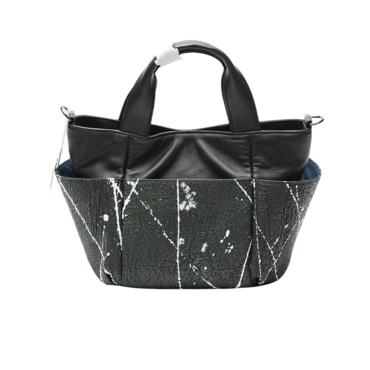 シャークスキン Shark Skin トートバッグ
 トートバッグ ラム シャーク ラムスキン LB-4198 ブラック×グリーン 【SS】