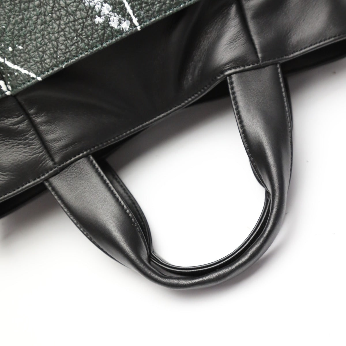 シャークスキン Shark Skin トートバッグ
 トートバッグ ラム シャーク ラムスキン LB-4198 ブラック×グリーン 【SS】