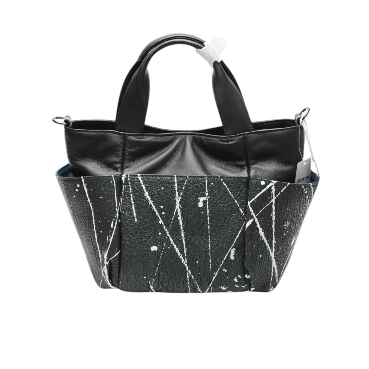 シャークスキン Shark Skin トートバッグ
 トートバッグ ラム シャーク ラムスキン LB-4198 ブラック×グリーン 【SS】