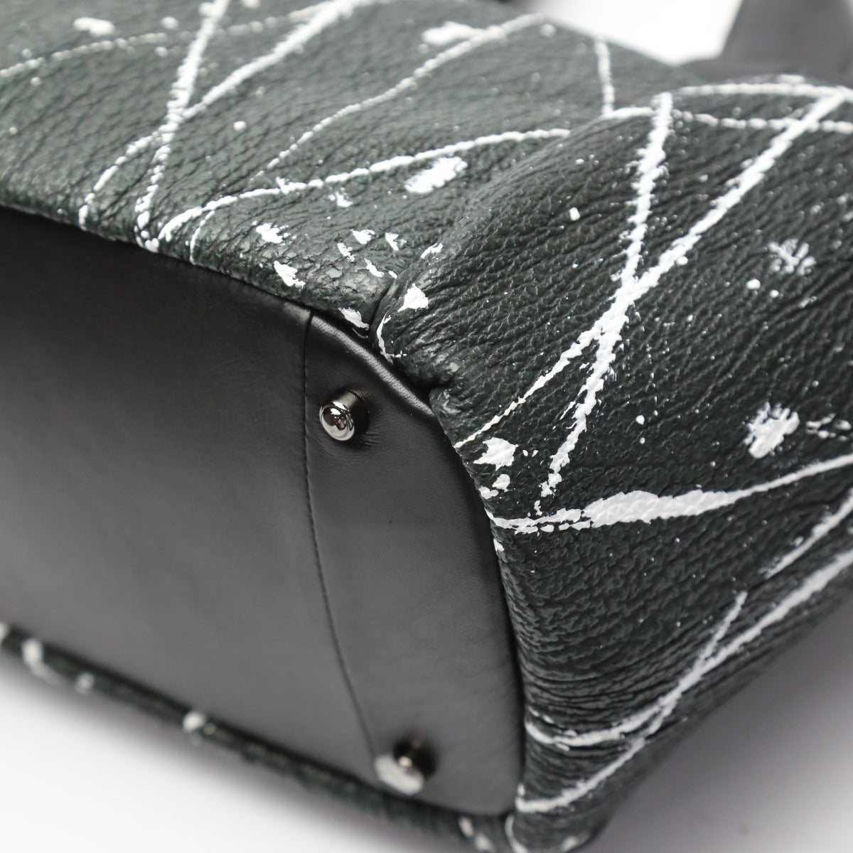 シャークスキン Shark Skin トートバッグ
 トートバッグ ラム シャーク ラムスキン LB-4198 ブラック×グリーン 【SS】