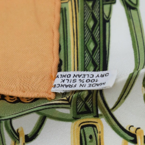 エルメス HERMES スカーフ
 ハンカチーフ プチカレ ガウロッシュシルクツイル シルク カレ45 オレンジ 【SS】
 【中古】