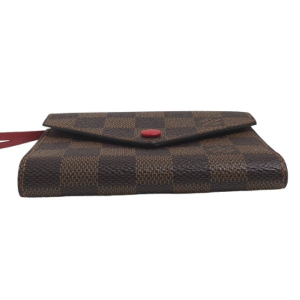 Louis Vuitton LOUIS VUITTON Tri-fold wallet
 
Card Case with Coin Pocket Monogram Portefeuille Victorine Monogram Canvas N41659 Red LV
 【second hand】 