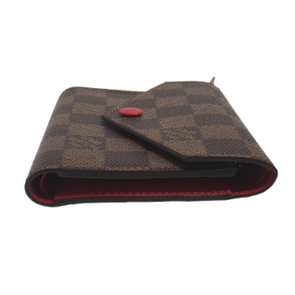 Louis Vuitton LOUIS VUITTON Tri-fold wallet
 
Card Case with Coin Pocket Monogram Portefeuille Victorine Monogram Canvas N41659 Red LV
 【second hand】 