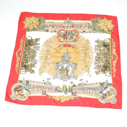 HERMES Scarf
 FREDERIC-Ⅱ Carré 90 Silk Carré 90 Red [SS]
 【second hand】 