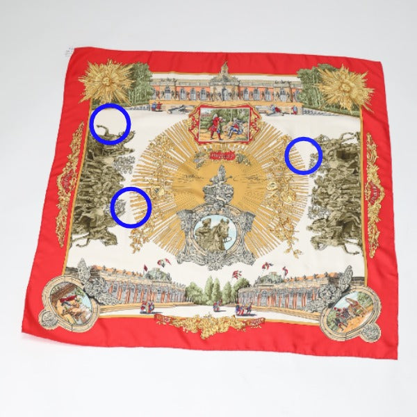 HERMES Scarf
 FREDERIC-Ⅱ Carré 90 Silk Carré 90 Red [SS]
 【second hand】 