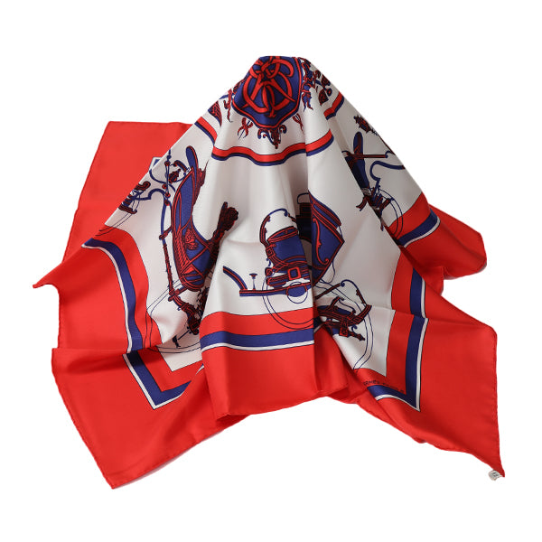 HERMES Scarf
 
Carré 90 Scarf, Carriage, Silk, Red [SS]
 【second hand】 