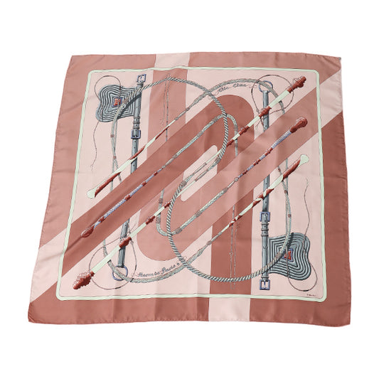 HERMES Scarf
 Carré 90 Scarf Clic-Clac Click-Clac Rope Whip Silk Carré 90 Pink [SS]
 【second hand】 