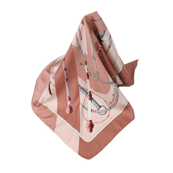 HERMES Scarf
 Carré 90 Scarf Clic-Clac Click-Clac Rope Whip Silk Carré 90 Pink [SS]
 【second hand】 