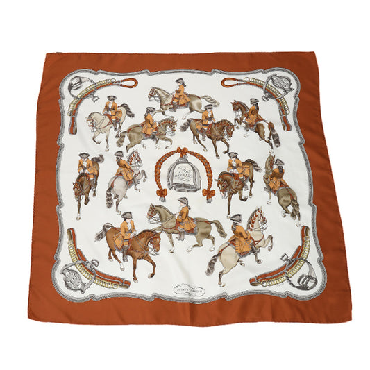 HERMES Scarf
 Carré 90 Scarf Horseback REPRISE Silk Carré 90 Brown [SS]
 【second hand】 