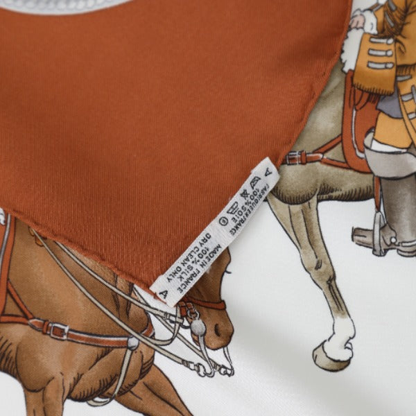 HERMES Scarf
 Carré 90 Scarf Horseback REPRISE Silk Carré 90 Brown [SS]
 【second hand】 