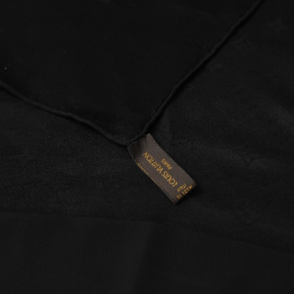 LOUIS VUITTON Scarf
 Silk Monogram Carré Monaco Silk M71150 Noir LV
 [SS]
 【second hand】 