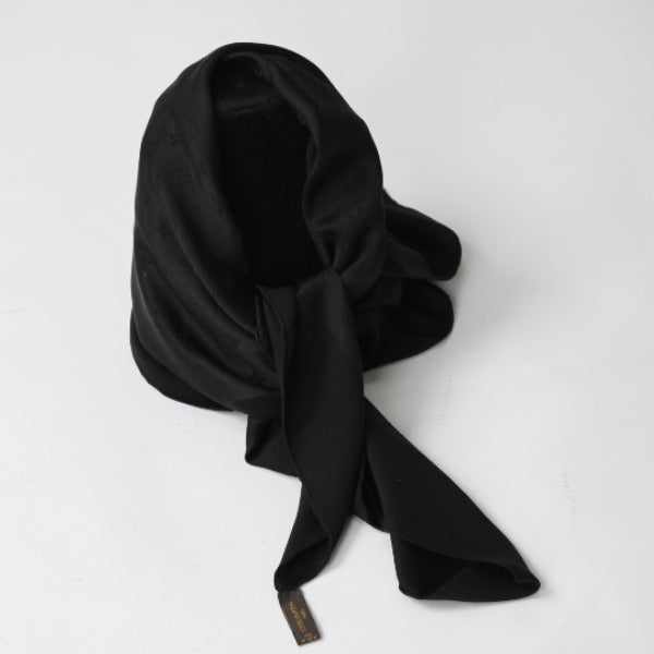 LOUIS VUITTON Scarf
 Silk Monogram Carré Monaco Silk M71150 Noir LV
 [SS]
 【second hand】 