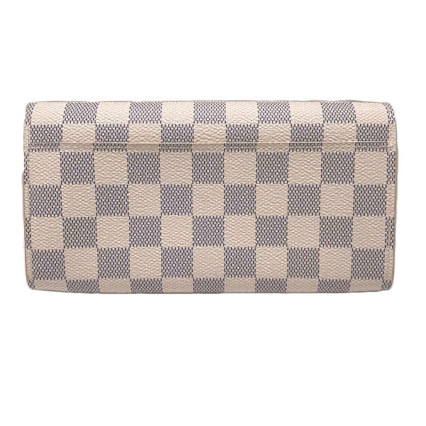 Louis Vuitton LOUIS VUITTON Long Wallet
 Long Wallet Azur Portefeuille Sarah N63208 White x Grey LV
 [SS]
 【second hand】 