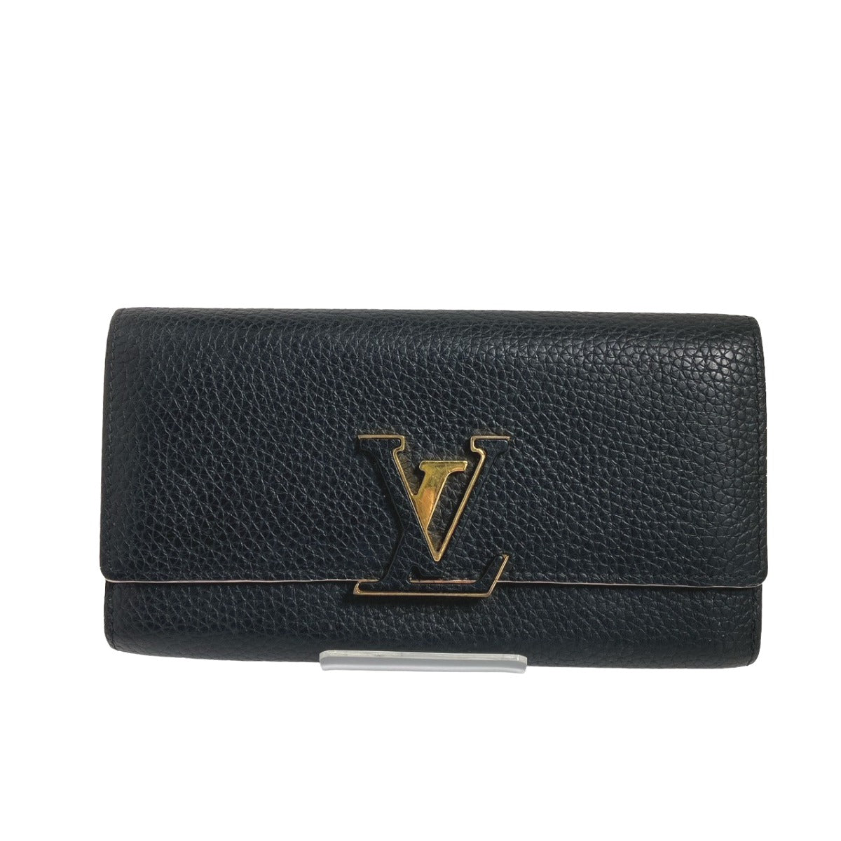 Louis Vuitton LOUIS VUITTON Long Wallet
 Bi-fold long wallet Taurillon Portefeuille Capucines Taurillon Clemence M67663 Black LV
 [SS]
 【second hand】 