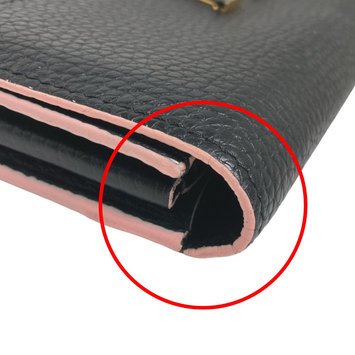 Louis Vuitton LOUIS VUITTON Long Wallet
 Bi-fold long wallet Taurillon Portefeuille Capucines Taurillon Clemence M67663 Black LV
 [SS]
 【second hand】 