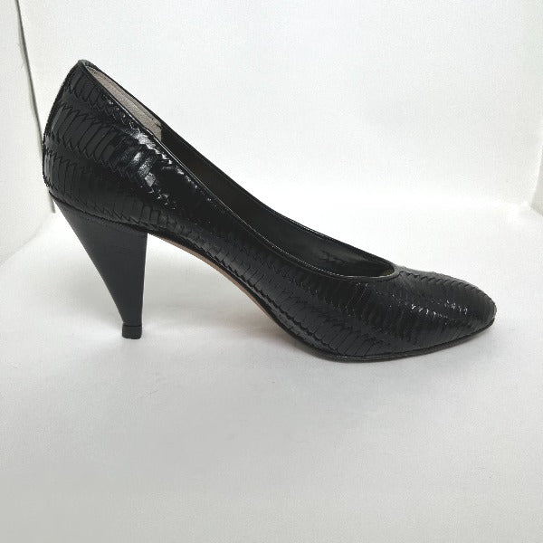 POLLINI pumps
 VERO CUOIO Crocodile Embossed Black [SS]
 【second hand】 