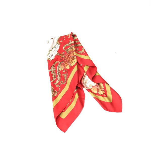 HERMES Scarf
 Carré 90 Cheval Jurc Turkish Horse Silk Carré 90 Red [SS]
 【second hand】 