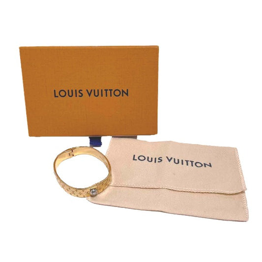 LOUIS VUITTON Bracelets
 Cuff Nanogram Monogram Size S M00251 Gold LV
 [SS]
 【second hand】 