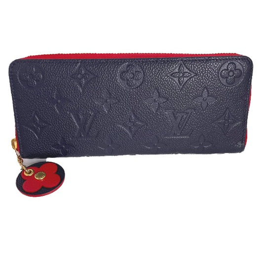 Louis Vuitton LOUIS VUITTON Long Wallet
 
Round zipper Monogram Empreinte Portefeuille Clemence Monogram Empreinte M68325 Marine Rouge LV
 [SS]
 【second hand】 