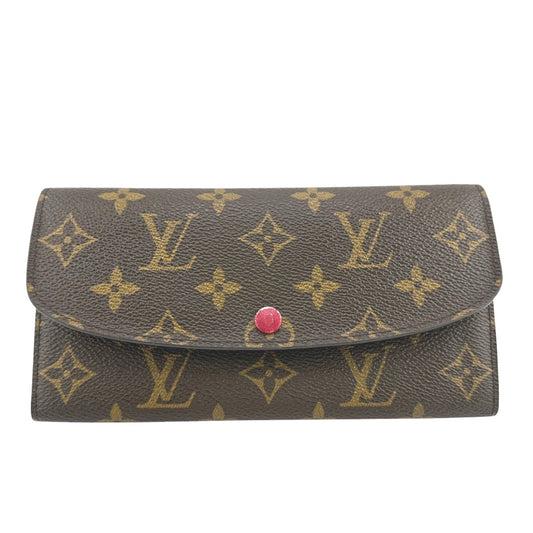 Louis Vuitton LOUIS VUITTON Long Wallet
 Fuchsia Monogram Emily Wallet Monogram Canvas M60697 Brown LV
 [SS]
 【second hand】 