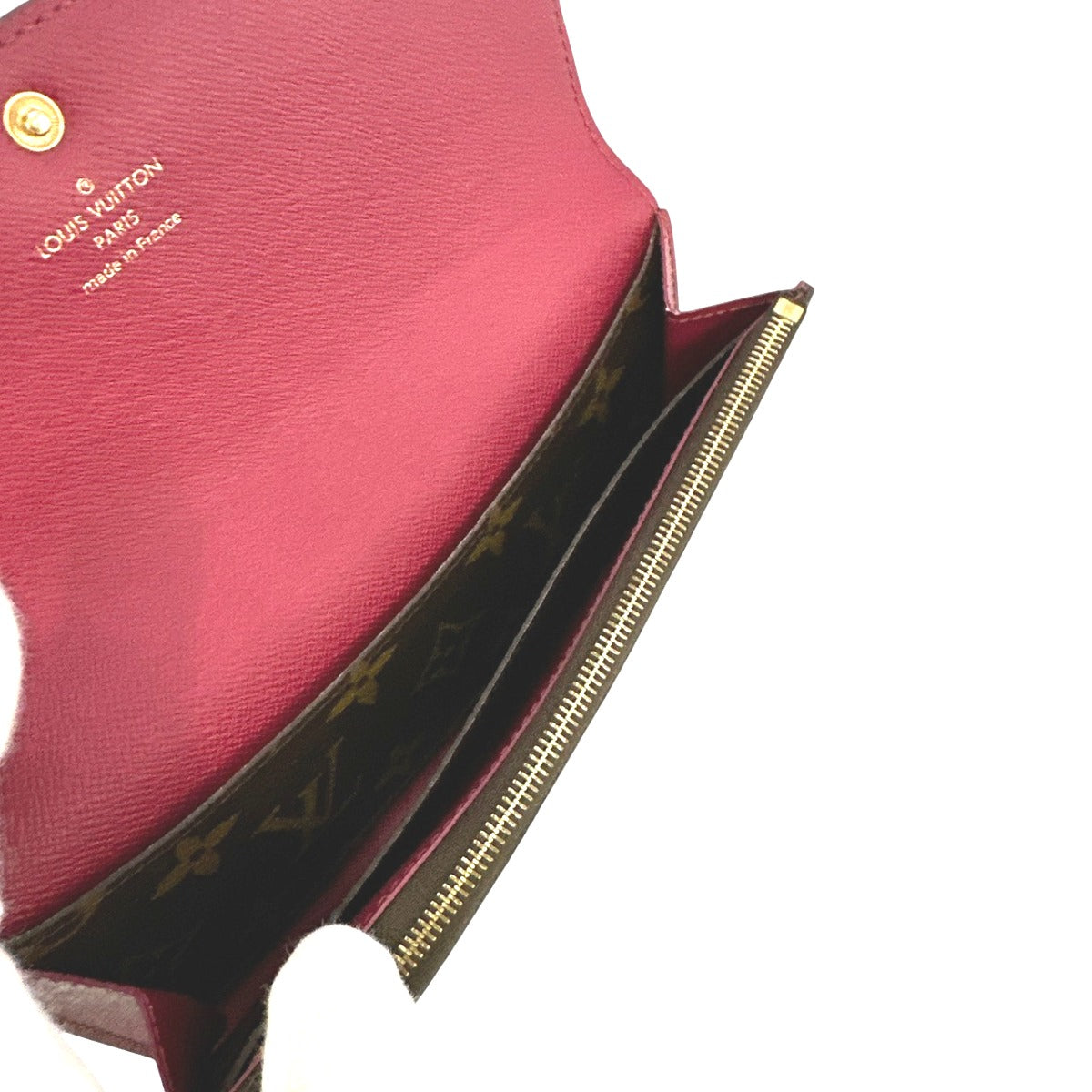 Louis Vuitton LOUIS VUITTON Long Wallet
 Fuchsia Monogram Emily Wallet Monogram Canvas M60697 Brown LV
 [SS]
 【second hand】 