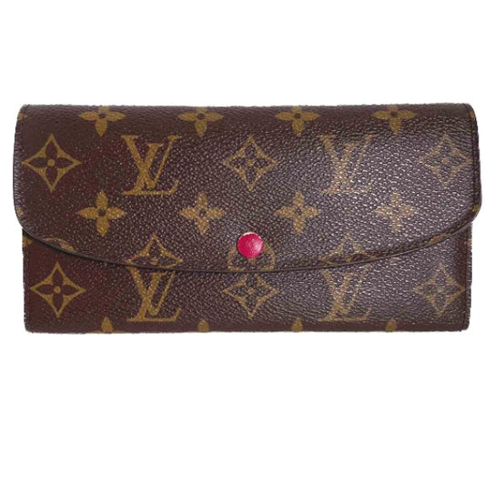 Louis Vuitton LOUIS VUITTON Long Wallet
 Fuchsia Monogram Emily Wallet Monogram Canvas M60697 Brown LV
 [SS]
 【second hand】 