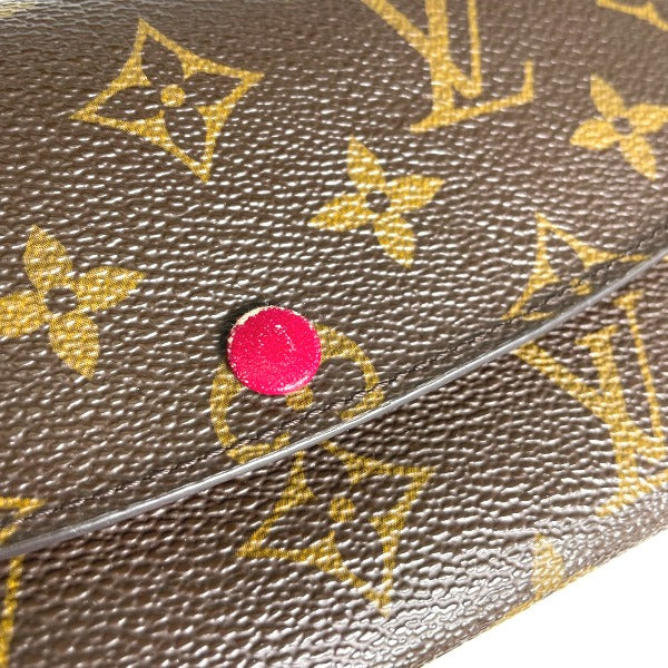 Louis Vuitton LOUIS VUITTON Long Wallet
 Fuchsia Monogram Emily Wallet Monogram Canvas M60697 Brown LV
 [SS]
 【second hand】 