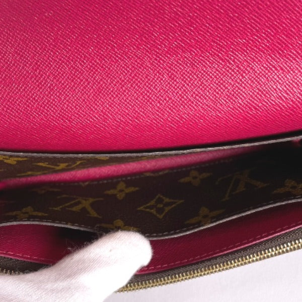 Louis Vuitton LOUIS VUITTON Long Wallet
 Fuchsia Monogram Emily Wallet Monogram Canvas M60697 Brown LV
 [SS]
 【second hand】 