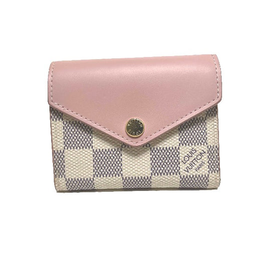 Louis Vuitton LOUIS VUITTON Tri-fold wallet
 Damier Azur Zoe Wallet with Coin Purse Damier Canvas N60168 Audrose LV
 [SS]
 【second hand】 