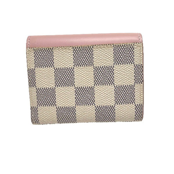 Louis Vuitton LOUIS VUITTON Tri-fold wallet
 Damier Azur Zoe Wallet with Coin Purse Damier Canvas N60168 Audrose LV
 [SS]
 【second hand】 