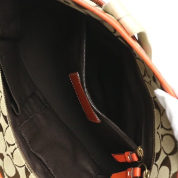 Coach tote bag
 Signature Canvas Shoulder Leather 8679 Orange [SS]
 【second hand】 