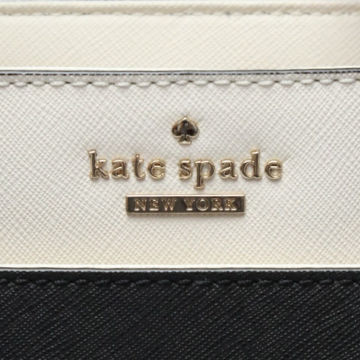 ケイトスペード Kate Spade ハンドバッグ
 ブラック×アイボリー 【SS】
 【中古】