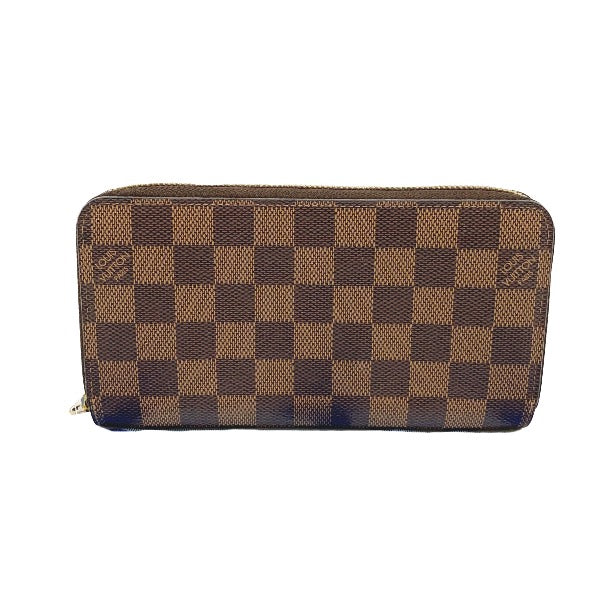 Louis Vuitton LOUIS VUITTON Long Wallet
 Round Zipper Damier Zippy Wallet Damier Canvas N41661 Brown LV
 [SS]
 【second hand】 